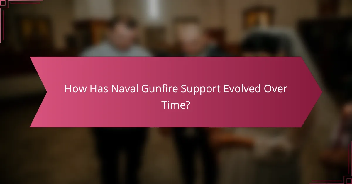 How Has Naval Gunfire Support Evolved Over Time?