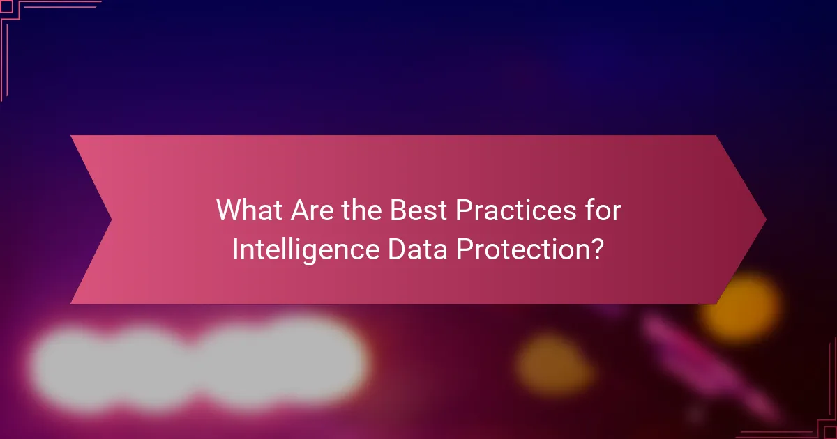 What Are the Best Practices for Intelligence Data Protection?