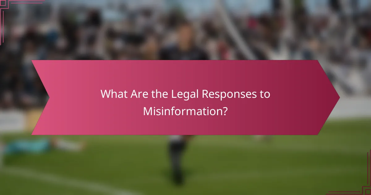 What Are the Legal Responses to Misinformation?